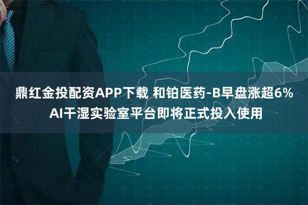 鼎红金投配资APP下载 和铂医药-B早盘涨超6% AI干湿实验室平台即将正式投入使用